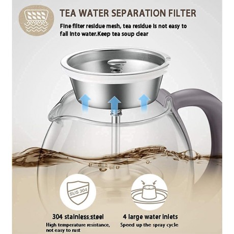Glass Electric Kettle The Tea Maker Compact with Infuser Stainless Steel Tea Filter Fast Ebulition and Automatic Stop Size : 1L Color : A B09F6PB6L3