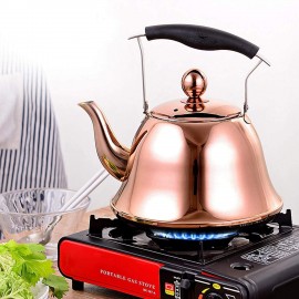 SJMFGF Stainless Steel Stovetop Whistling Tea Kettle 2 Liter Induction Gas Stove Top Tea Pot Copper Teakettle Teapot Maker Water Boiling B08XBKDG4D