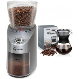 Capresso 575.05 Infinity Plus Conical Burr Grinder Stainless Steel Bundle with Coffee Maker Set 2 Items B09PR5347Y
