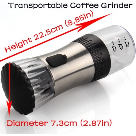 CoaGu Electric Burr Grinders Coffee Grinder Rechargeable Adjustable 4 Cups for French Press Moka Pot B09ND51TRZ