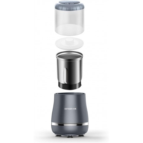 Electric Coffee Grinder Electric Coffee Bean Grinder Superfine Grinder Household Small Grinder Electric Burr Grinders Color : Gray Size : 13.5x13.5x27cm B094C6C75L