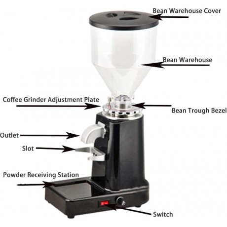 Huanyu Electric Coffee Grinder 1000G Commercial&Home Grinding Machine Automatic Burr Grinder 200W Professional Miller 19 Fine Coarse Grind Size Settings Stainless Steel Cutter Pulverizer B083R69Q7K