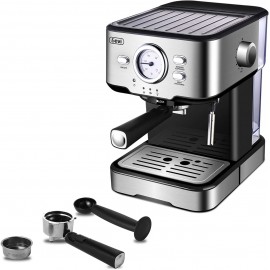 Gevi Espresso Machine 15 Bar Coffee Machine with Foaming Milk Frother Wand for Espresso Cappuccino Latte and Mocha Steam Espresso Maker For Home Barista Adjustable Milk Frothing and Double Temperature Control System Stainless Steel 1100W B08FBBMLMT