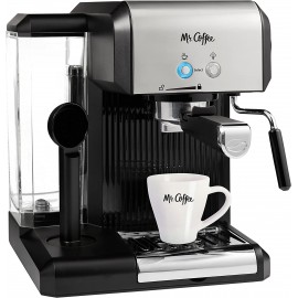 Mr. Coffee Café Steam Automatic Espresso and Cappuccino Machine Silver Black B074L83872