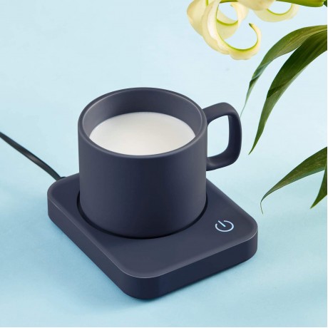Coffee Mug Warmer ANBANGLIN Coffee Warmer for Desk with Auto Shut Off Coffee Cup Warmer for Coffee Milk Tea Candle Wax Cup Warmer Heating Plate Dark Blue--NO Mug B081N25FRM