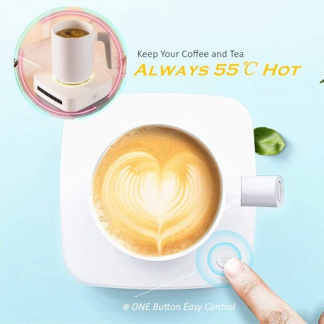 Coffee Warmer Cup Cooler Desktop 2in1 Coffee Tea Drinks Mug Warmer or Cooler Desktop 131℉ 46℉ Heating and Cooling Beverage Plate For Water,Milk,Beer,Cocoa B081D1XYMN