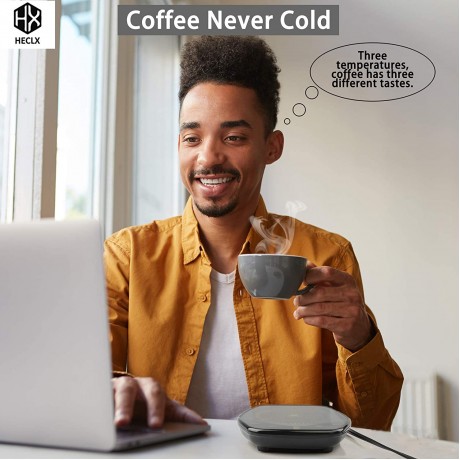 Coffee Warmer for Desk Auto Shut Off after 4h Mug Warmer Cup Warmer Plate 3 Adjustable Settings 131℉ 149℉ 167℉ Electric Beverage Warmer Ceramic Heating with Touch Screen Switch for Home Office Desk B07ZSFL1Z8