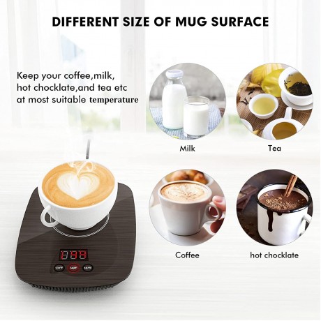 Creekeley Coffee Mug Warmer Cup Warmer with Three Temperature Setting Beverage Warmer with Automatic Shut Off for Coffee Milk Tea Cocoa Hot Chocolate etc. B097BNHY2W