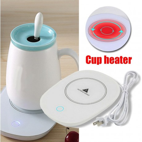 Jahy2Tech Coffee Mug Warmer Portable Smart Cup Mug Warmer Tea Coffee Drink Heater Pad With Auto Off Using US Plug Option For Office Home Use Gift Beverage B09G9HHXKQ