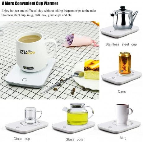 Misby Coffee Warmer for Desk Cup Warmer with Automatic Shut Off Coffee Mug Warmer for Coffee Milk Tea Keep（White,Cup Not Include） B087R1YJ25