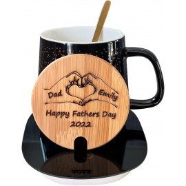Personalized Coffee Mug Warmer-Coffee Warmer with Cute Cup Auto Shut Off Coffee Warmer for Desk Gravity-induction Smart Mug and Warmer for Coffee Tea Milk Beverage Gift for Mothers Fathers Day B0B31XY2KH
