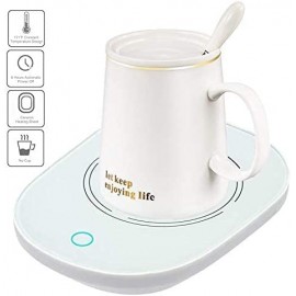 ShiinYar Coffee Mug Warmer Smart Beverage Warmer with Gravity Sensor Switch Electric Mug Warmer for Office Home Use Electric Beverage Warmer Plate for Coffee Tea Milk Cocoa White NB-4 B09QLR85P9
