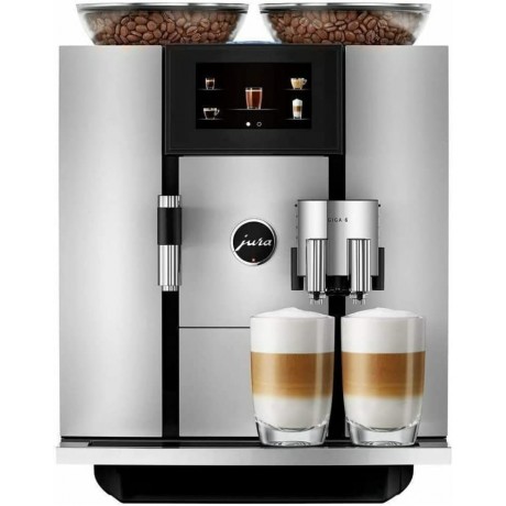 Jura Giga 6 Automatic Coffee Machine with P.E.P. Silver with 2 Cup and Saucer Sets Filter Large and Small Canisters Bundle 6 Items B098BFXWYF