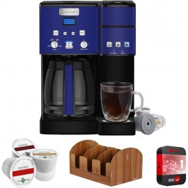 Cuisinart SS-15NVP1 Coffee Center 12 Cup Coffee Maker and Single-Serve Brewer Navy Bundle with Single Serve Brew Cups of Coffee 3 K-Cups Coffee Caddy Organizer and 1 YR CPS Protection Pack B09QH4CSH4