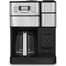 Cuisinart SS-GB1 Coffee Center Grind & Brew Plus Built-in Coffee Grinder Coffeemaker and Single-serve Brewer Black Silver B08MGYR9SX
