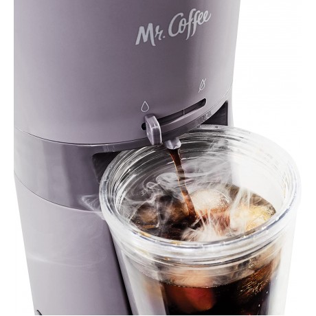 Mr. Coffee Iced Coffee Maker Single Serve Machine with 22-Ounce Tumbler and Reusable Coffee Filter Lavender B08LTZRYTF