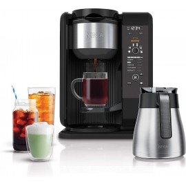 Ninja CP307 Hot and Cold Brewed System Auto-iQ Tea and Coffee Maker with 6 Brew Sizes 5 Brew Styles Frother Coffee & Tea Baskets with Thermal Carafe Black 50 oz. B07FX73Y7H