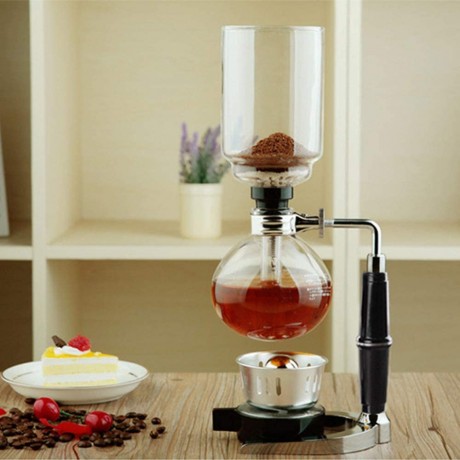 OiHome Vacuum Siphon Coffee Maker Tabletop Siphon Coffee Brewer,5 Cup Glass Coffee Siphon B07YDYRVS5